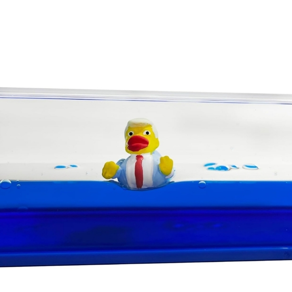Honsheng Unsinkable Rubber Duck Fun Toy Trump Enthusiasts Acrylic Paperweight